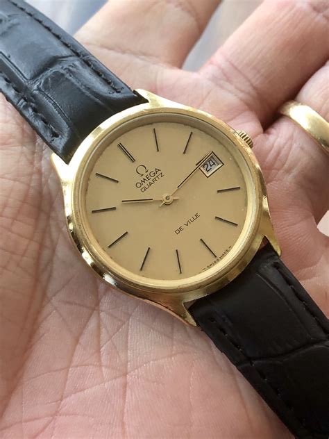 omega de ville quartz 1979|omega deville quartz vintage watch.